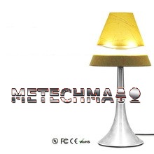 MF1131 Zwevende lamp geel met aluminium voet